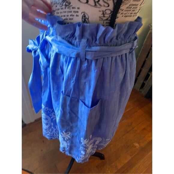 Lilly Pulitzer paper bag, blue embroidered skirt - Picture 5 of 8